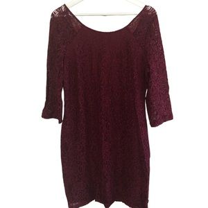 Red lace dress XL